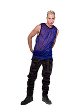 PURPLE & BLACK MESH VEST