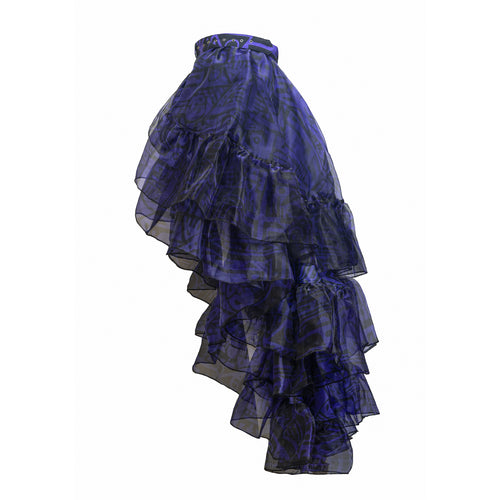 PURPLE & BLACK JACKALOPELAND X BAM-BAM RUFFLE SKIRT