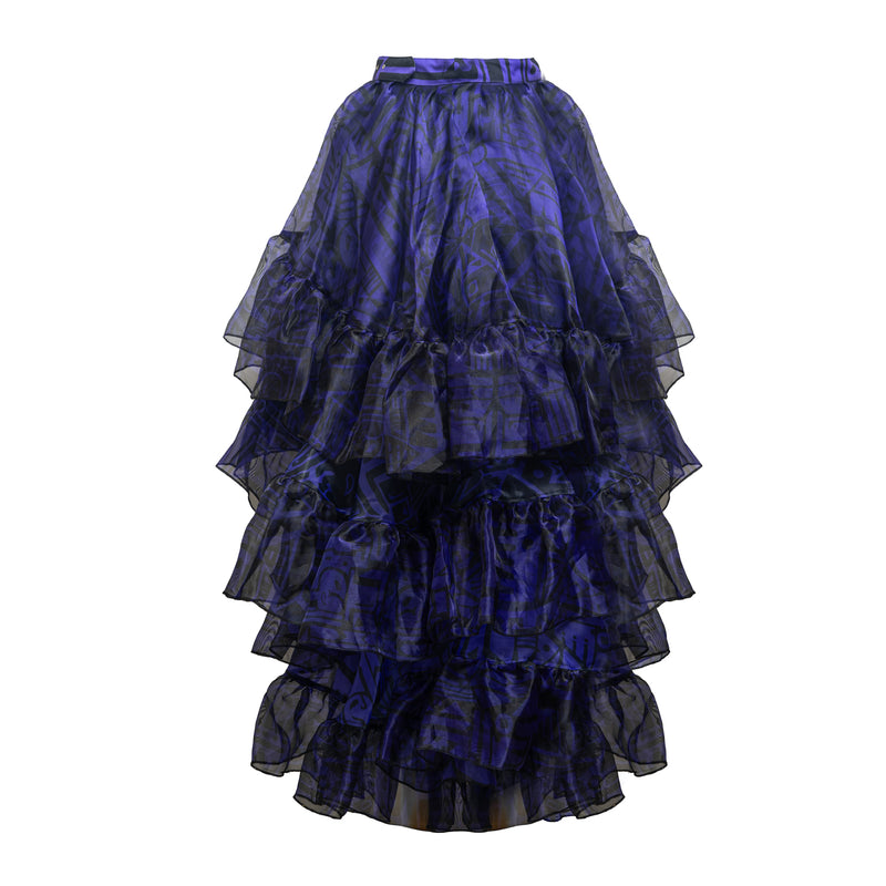 PURPLE & BLACK JACKALOPELAND X BAM-BAM RUFFLE SKIRT
