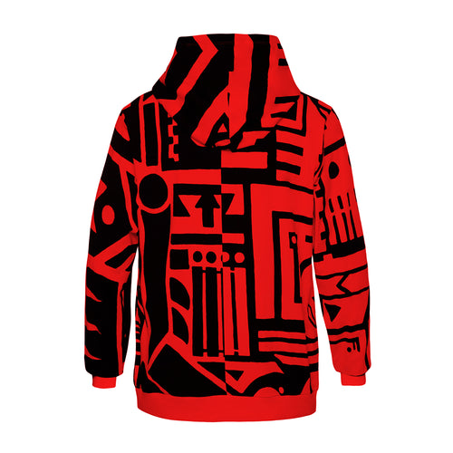 Red and Black Bamboo Hoodie