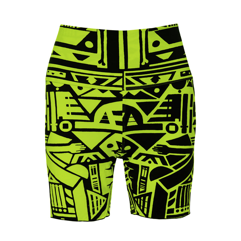 Green and Black Bamboo Sports Shorts