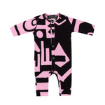 PINK & BLACK BAM-BAMBINO PLAYSUIT