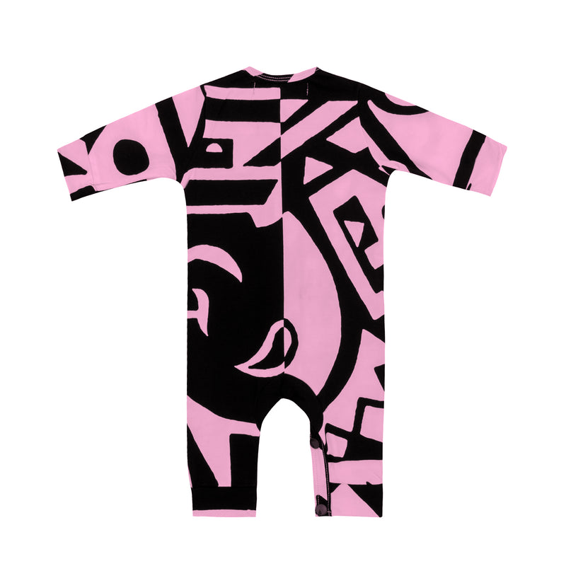 PINK & BLACK BAM-BAMBINO PLAYSUIT