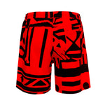 Red and Black Bamboo Shortpants