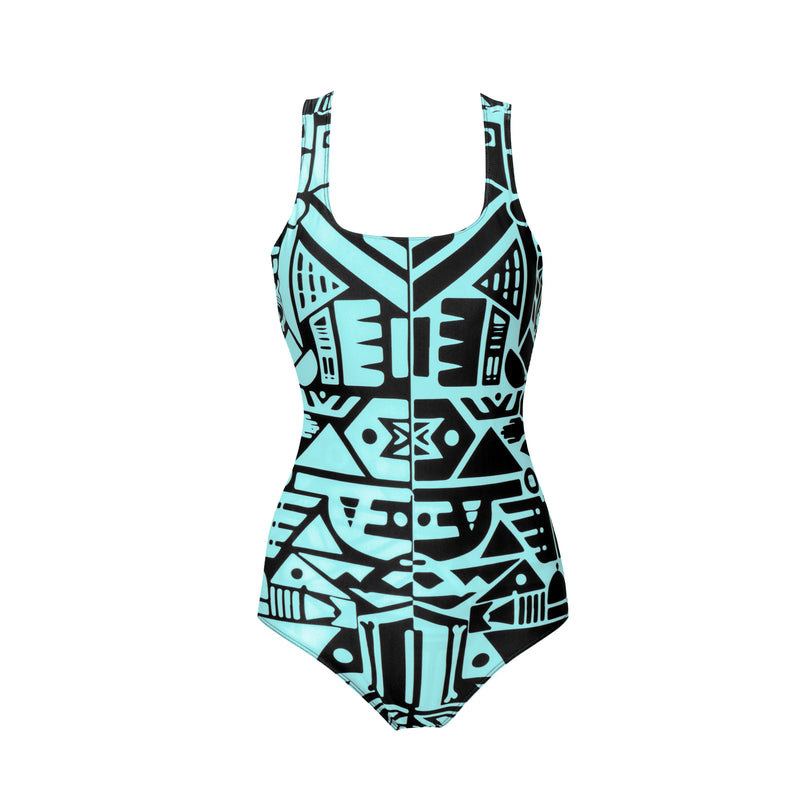 TURQUOISE SWIMSUIT - MADE FROM RECYCLED PLASTIC