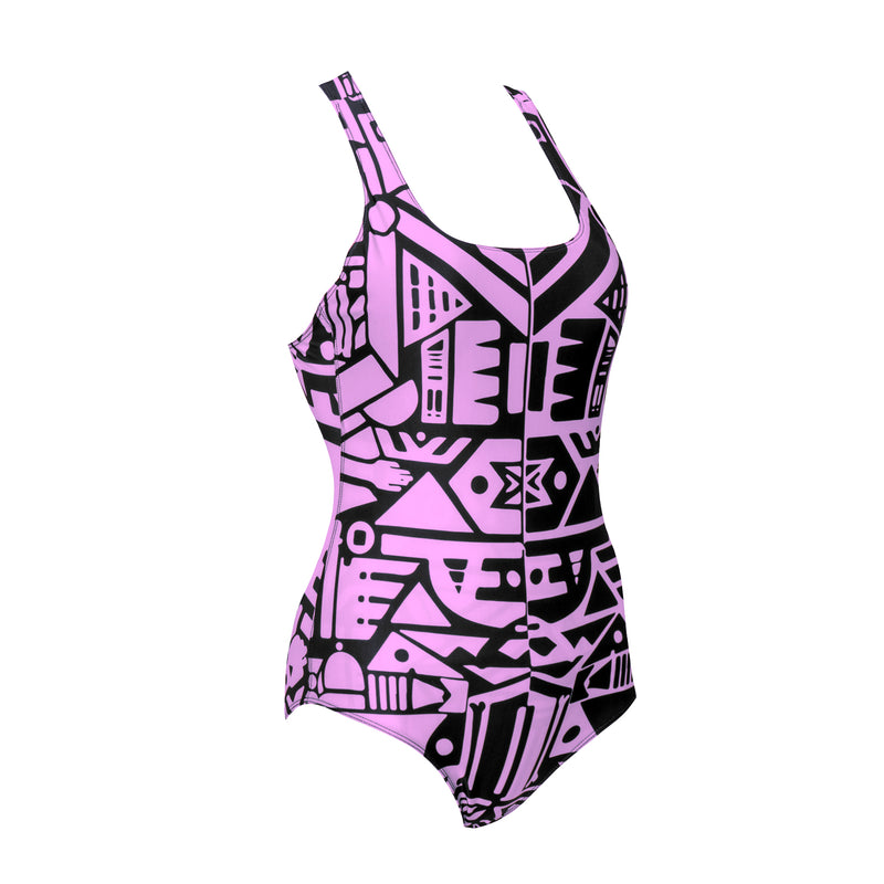 PINK SWIMSUIT - MADE FROM RECYCLED PLASTIC