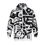 B&W ZIP UP FRENCH TERRY HOODIE
