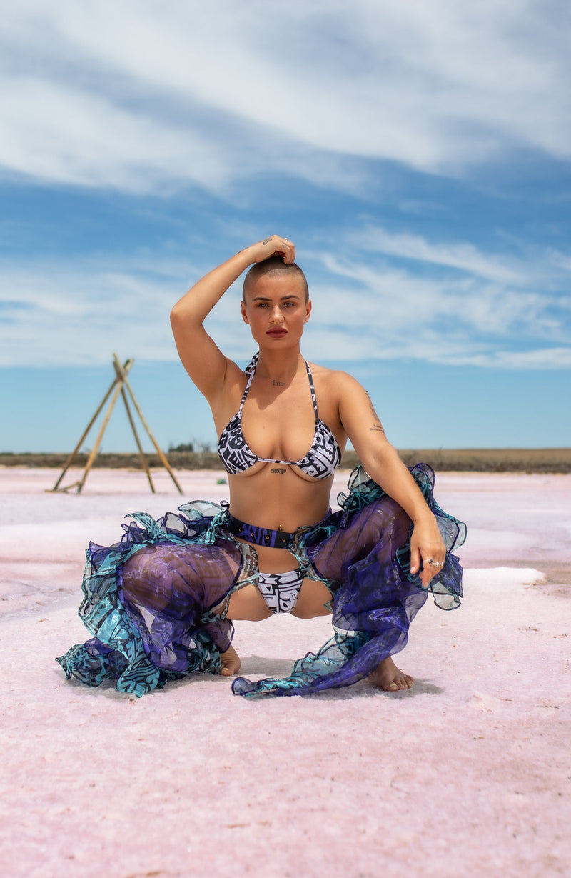B&W BIKINI - MADE FROM RECYCLED PLASTIC