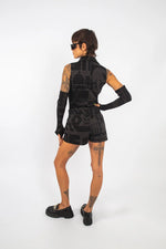 Styling BAM-BAM Senshi playsuit in charcoal tone.